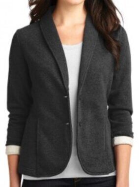 Port Authority® L298 Ladies Fleece Blazer - Dark Charcoal Heather
